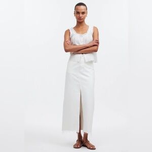 NWT The Rilee Denim Midi Skirt